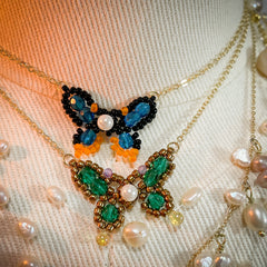 How to Transform Beads into a Blue Butterfly Pendant in 10 Seconds!