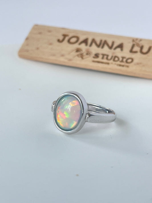 Opal silver ring（adjustable ）