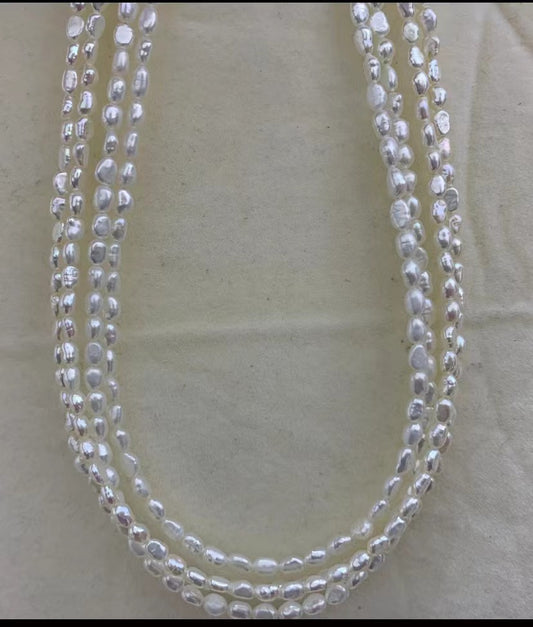 3-4mm Aurora Freshwater Baroque Pearls – Premium quality strand for DIY cultured freshwater pearl necklaces, bracelets, and earrings