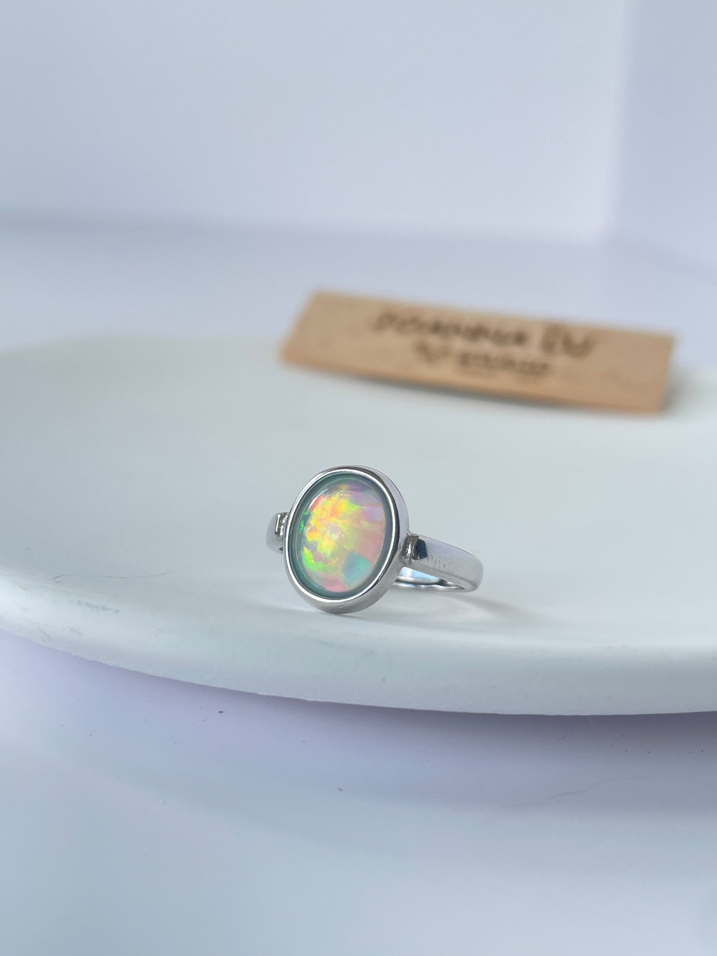 Opal silver ring（adjustable ）